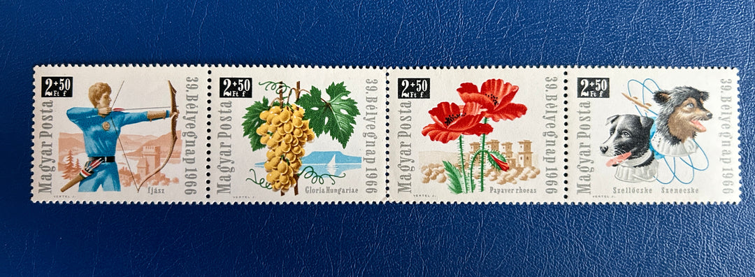 Hungary - 1966 - Stamp Day - MNH** folded on perf line