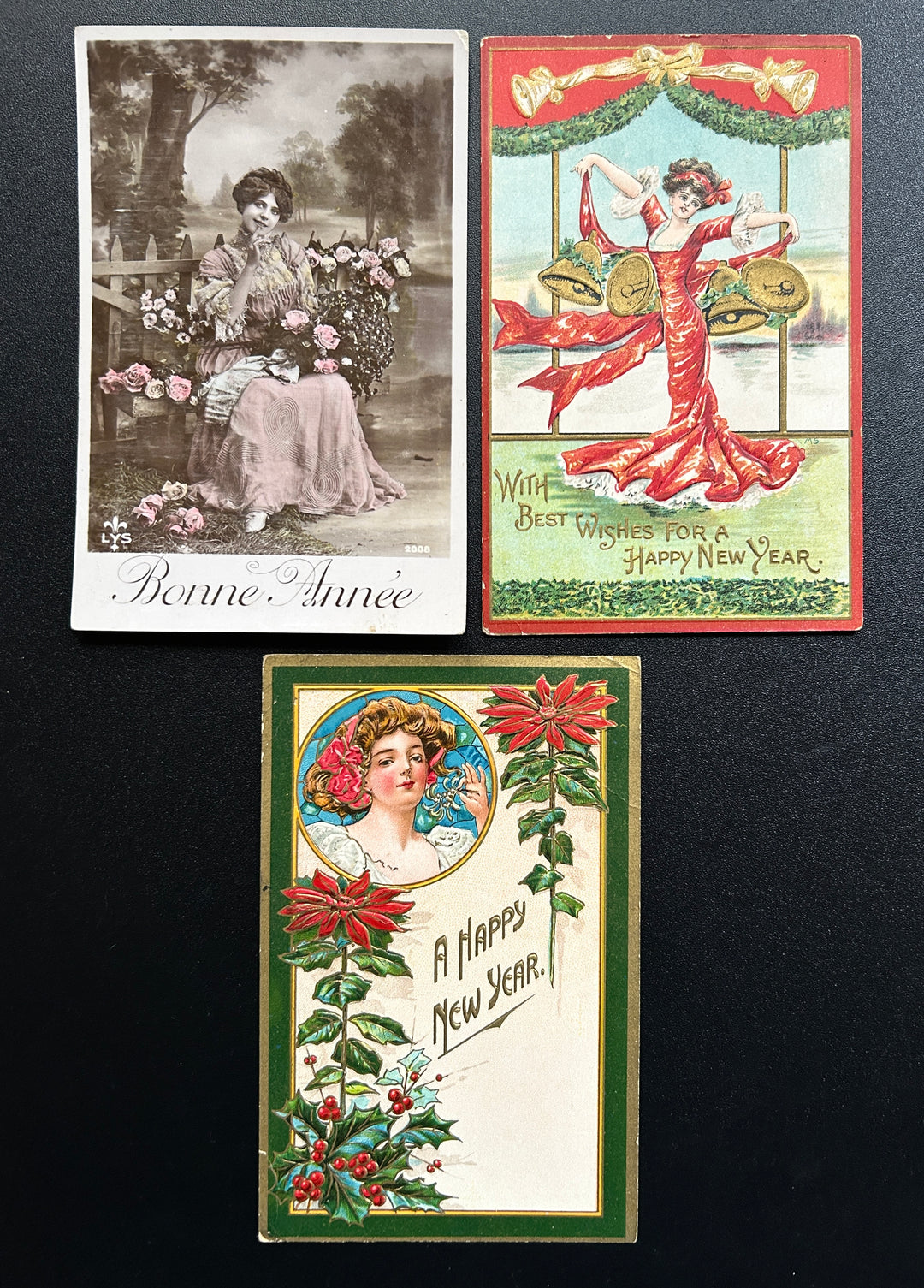 New Year’s Postcard Lot - Vintage/Antique Postcards - 1910-1913