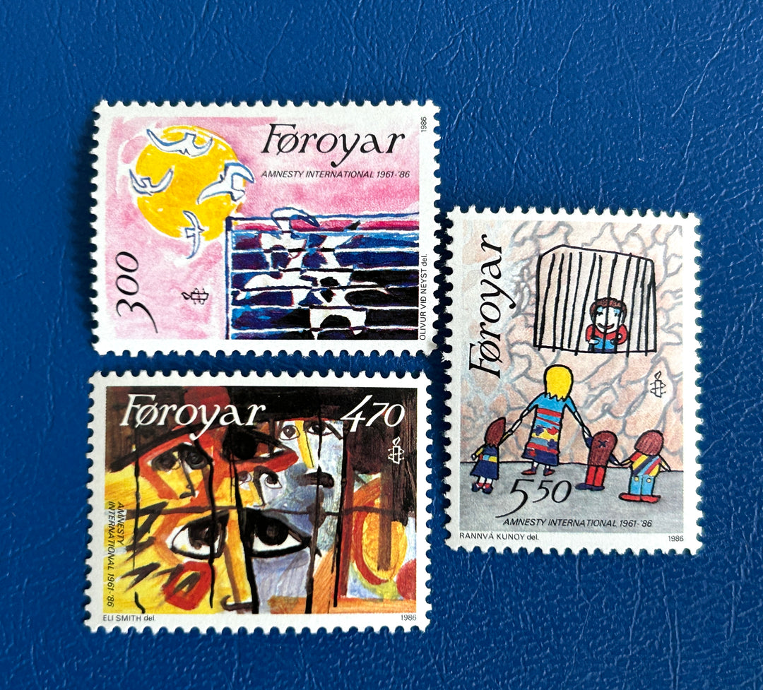 Faroe Islands - 1986 - Amnesty International 25th - MNH**
