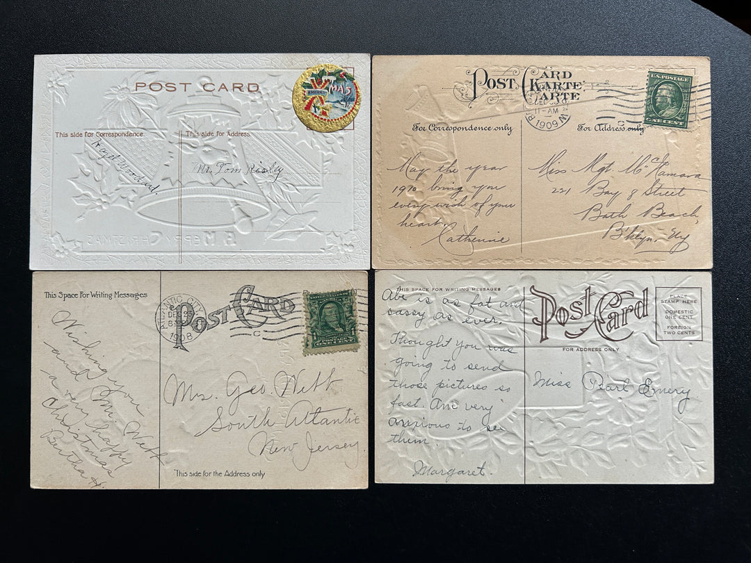 Christmas/New Year Postcard Lot - Vintage/Antique Postcards - 1900-1930