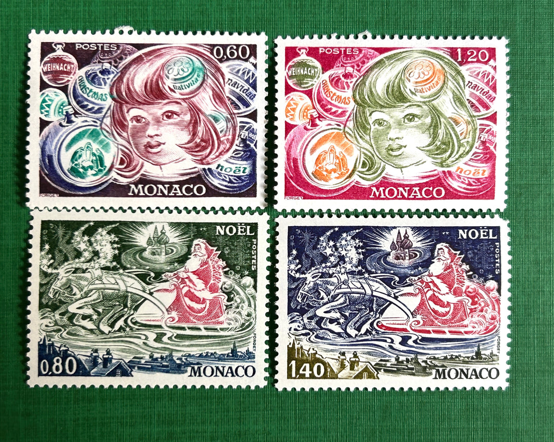 Monaco - 1976-77 - Christmas - MNH**