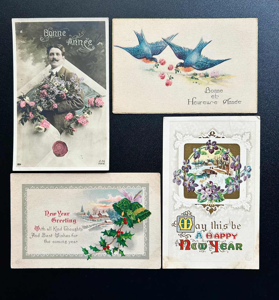 New Year’s Postcard Lot - Vintage/Antique Postcards - 1910-1930