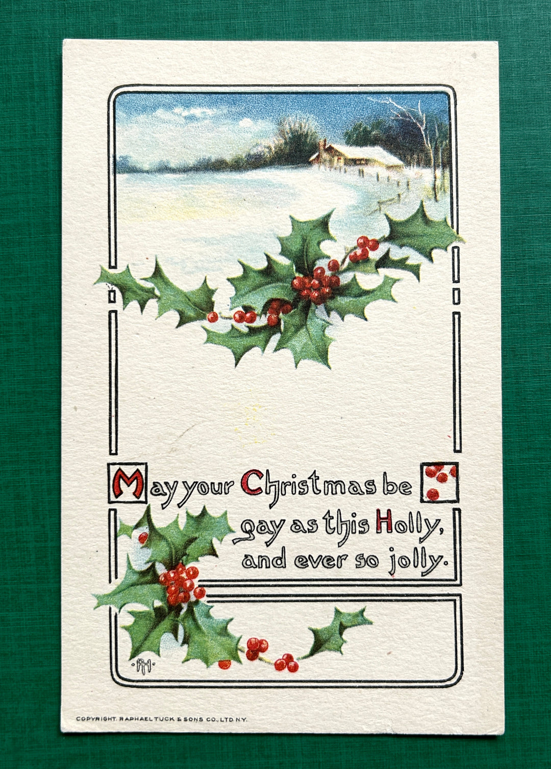 Christmas Postcard Unused - Vintage/Antique Postcard