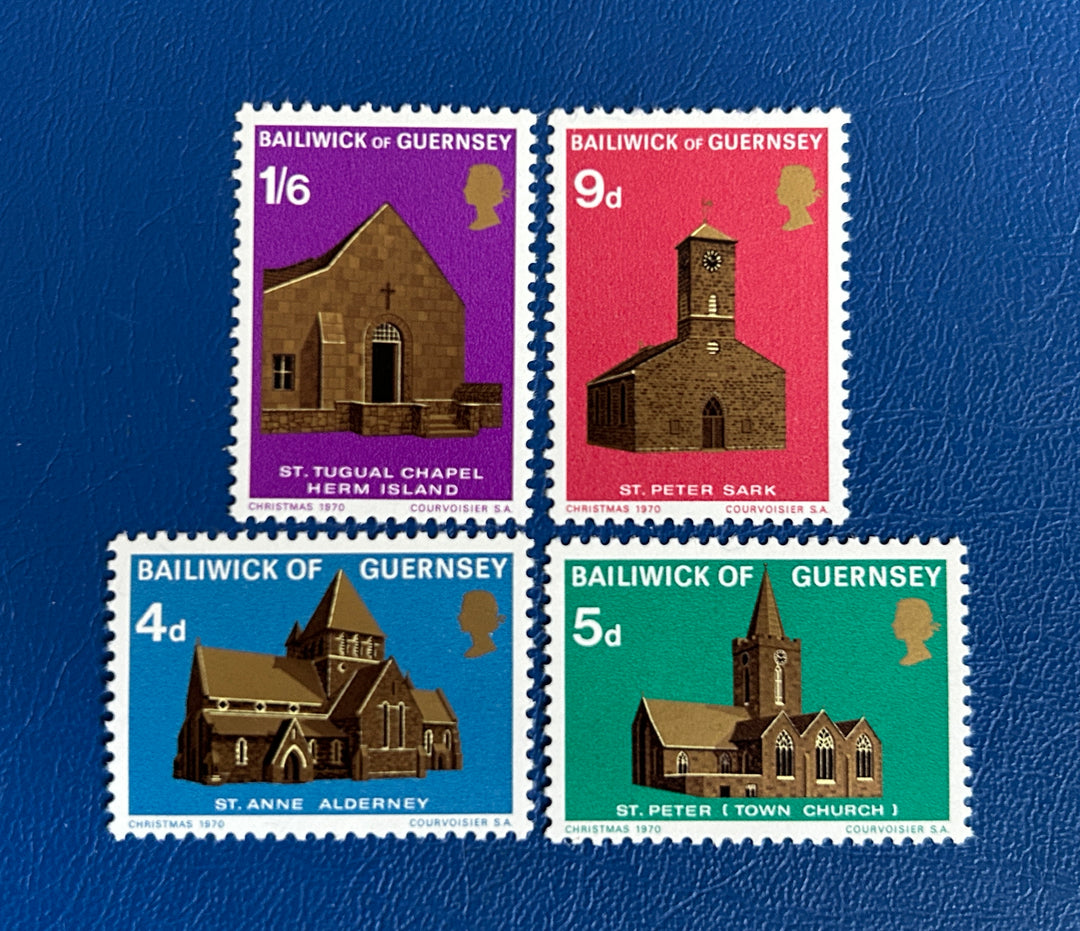 Guernsey - 1970 - Churches/Christmas - MNH**