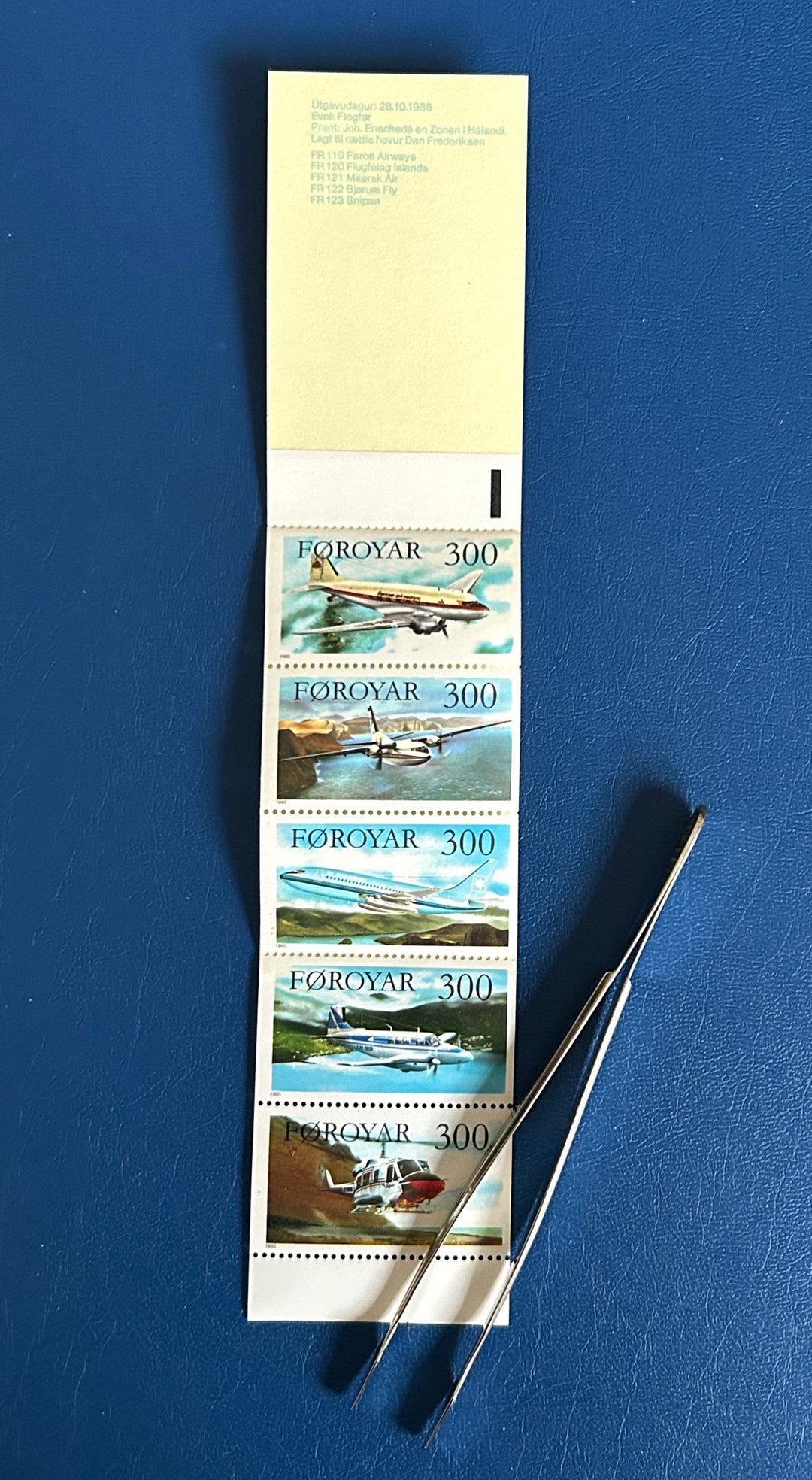 Faroe Islands - 1985 - Air Service Booklet - MNH**