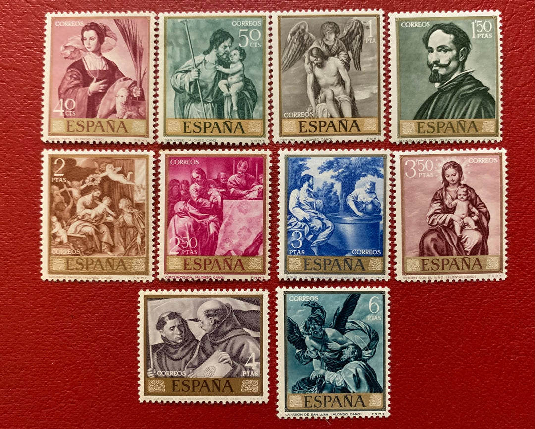 Spain - Original Vintage Postage Stamps- 1969 Paintings - for the collector, artist or crafter - scrapbooks, decoupage, collage