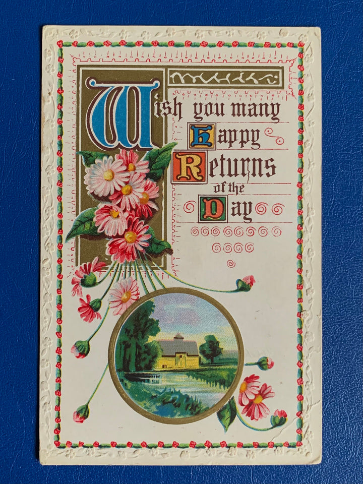 Vintage/Antique Birthday Greeting Male Postcard - Unused - 1920s