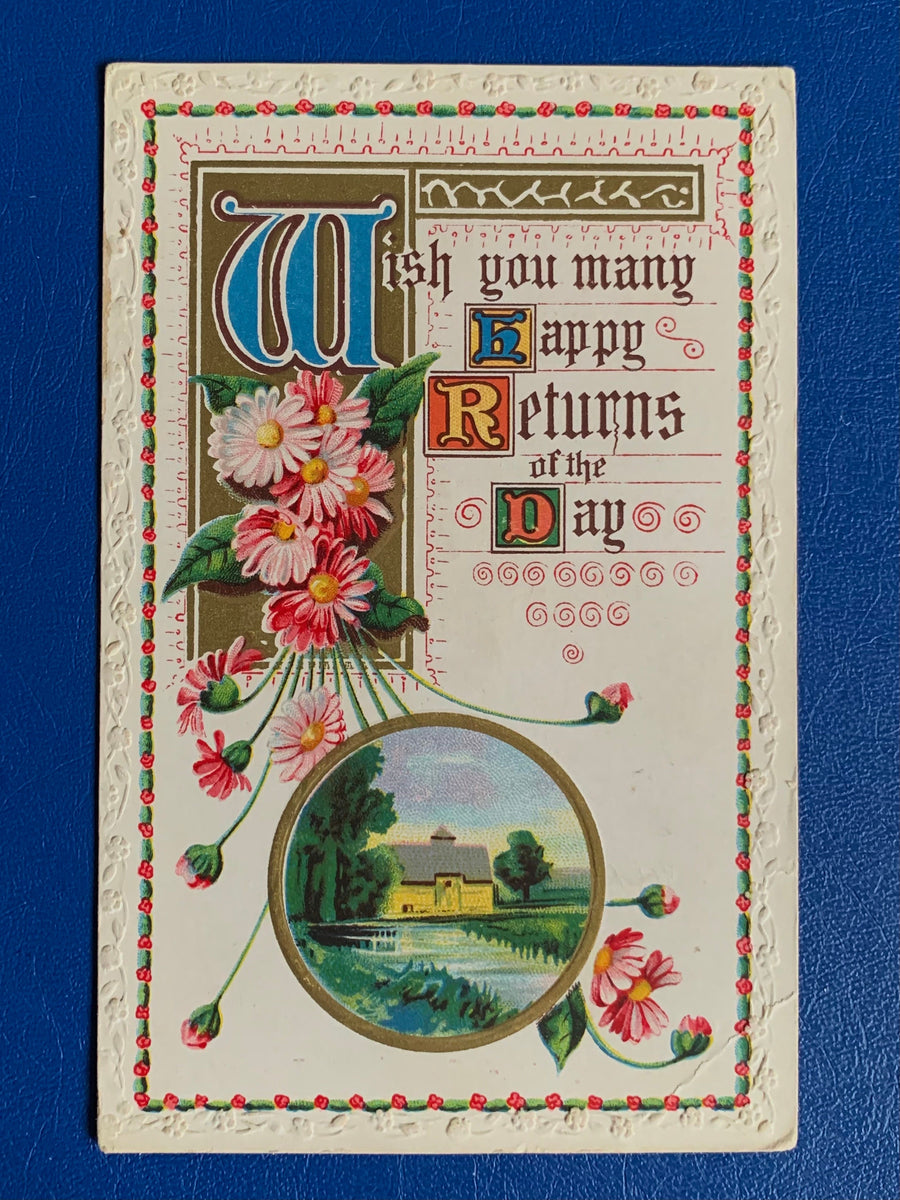 Vintage/Antique Birthday Greeting Male Postcard - Unused - 1920s