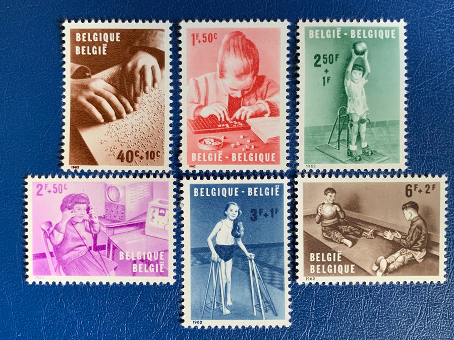 Belgium - Original Vintage Postage Stamps - 1962 - Disabled Children Charity - for the collector, artist or crafter