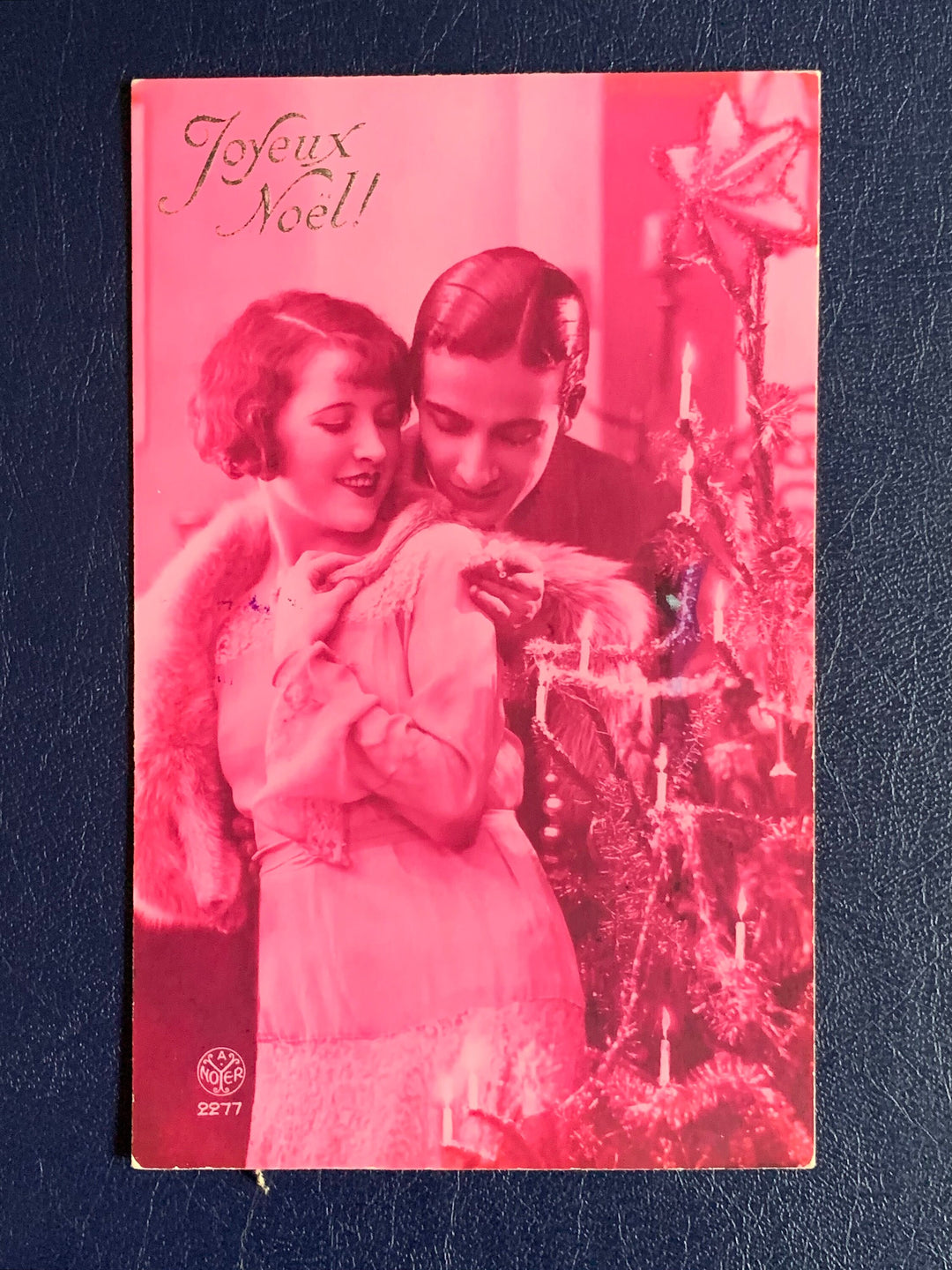 Vintage/Antique Christmas Postcard - Christmas Nostalgia French Romantic Card - for the collector, crafter, scrapbooker, or gift