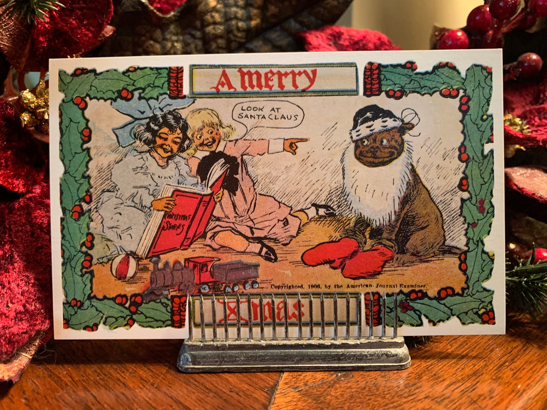 Vintage/Antique Christmas Postcard - Christmas Nostalgia Humour Unused Greeting Card - for the collector, crafter, scrapbooker, or gift