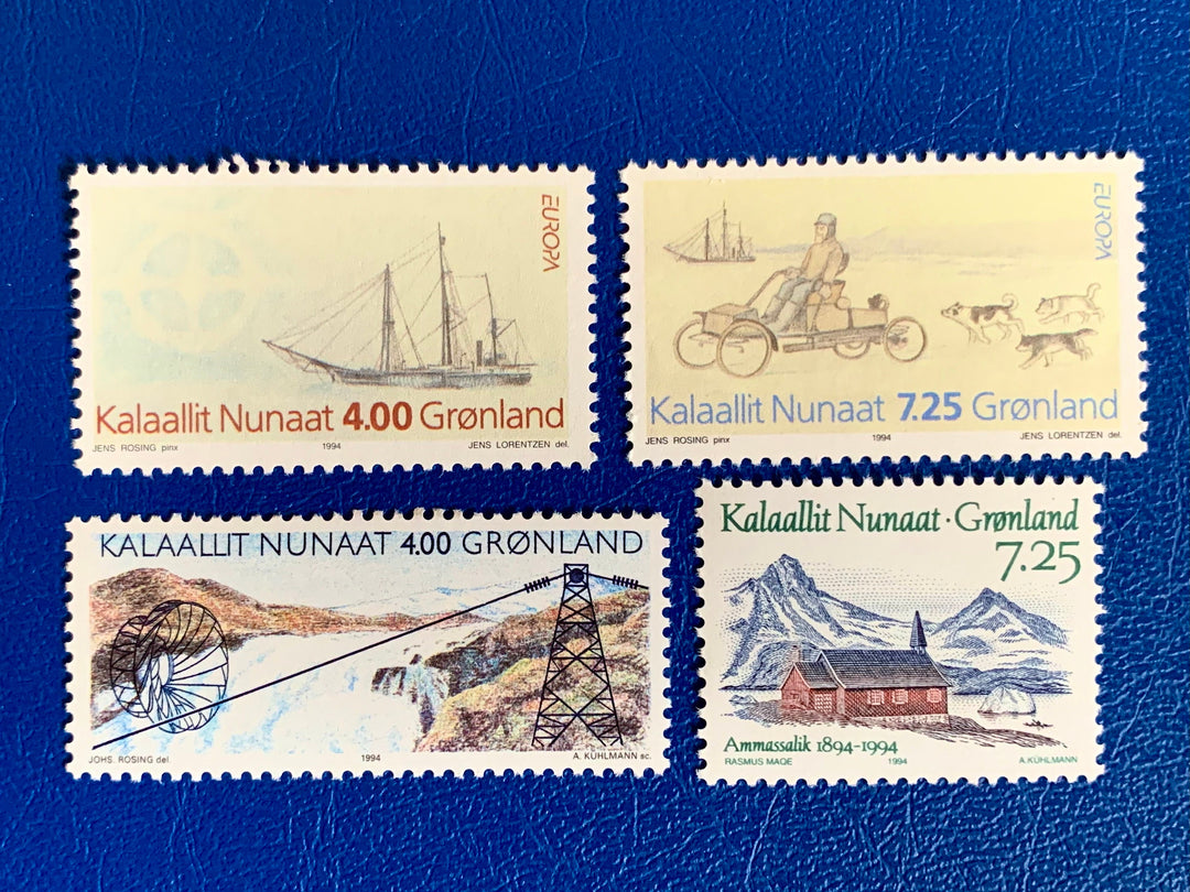 Greenland - Original Vintage Postage Stamps- 1994 - Ammasalik, Buksefjord, Discoveries & Inventions - for the collector, artist or crafter