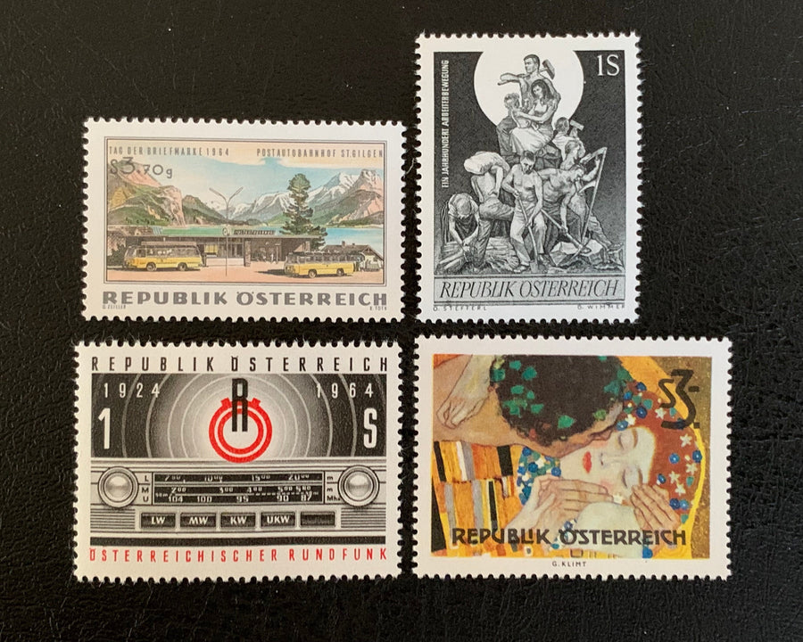 Austria - Original Vintage Postage Stamps - 1964 - for the collector, artist or crafter - scrapbooks, journals, decoupage