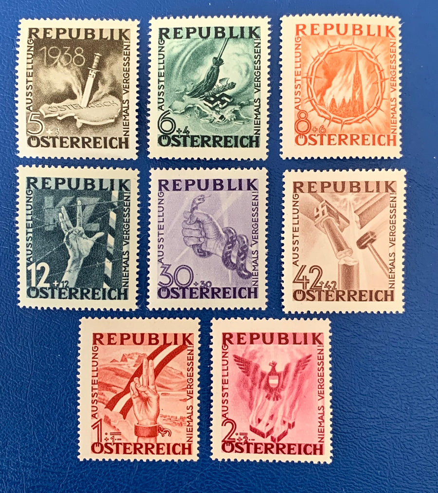 Austria - Original Vintage Postage Stamps - 1946 - Anti Facism Exhibition - for the collector, artist or crafter