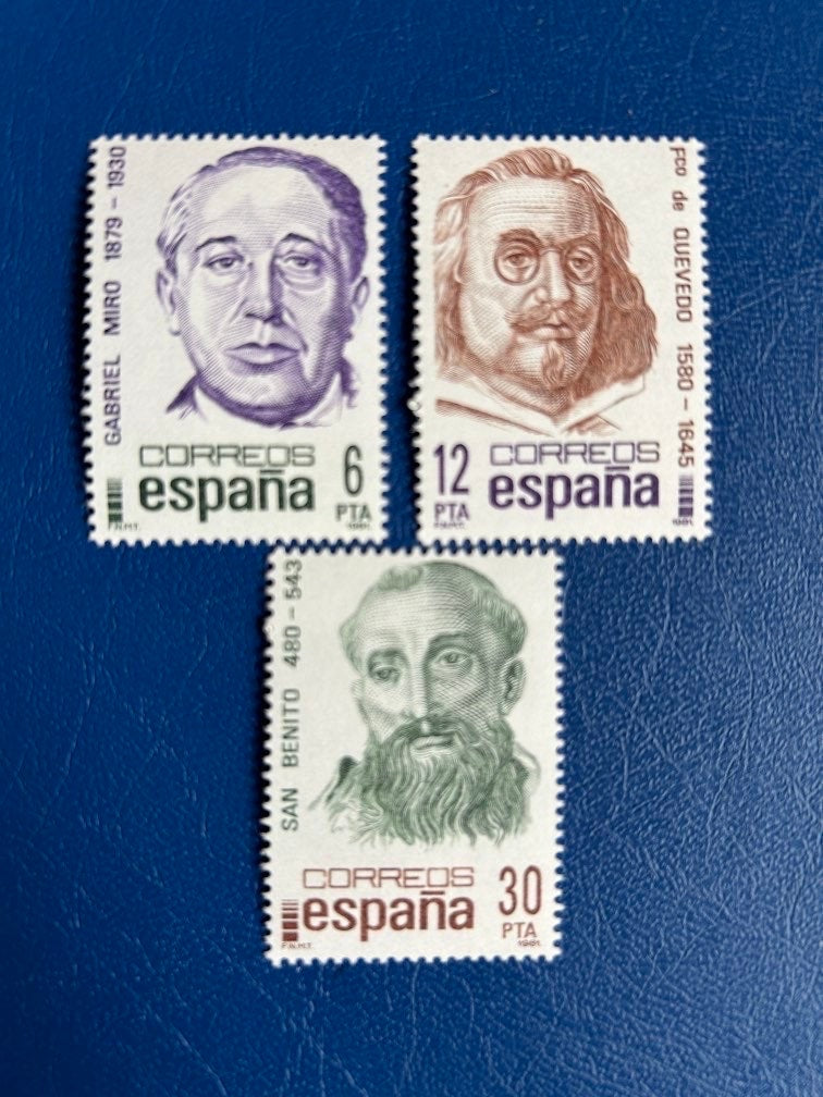 Spain - Original Vintage Postage Stamps- 1981 - Famous Figures - for the collector, artist or crafter