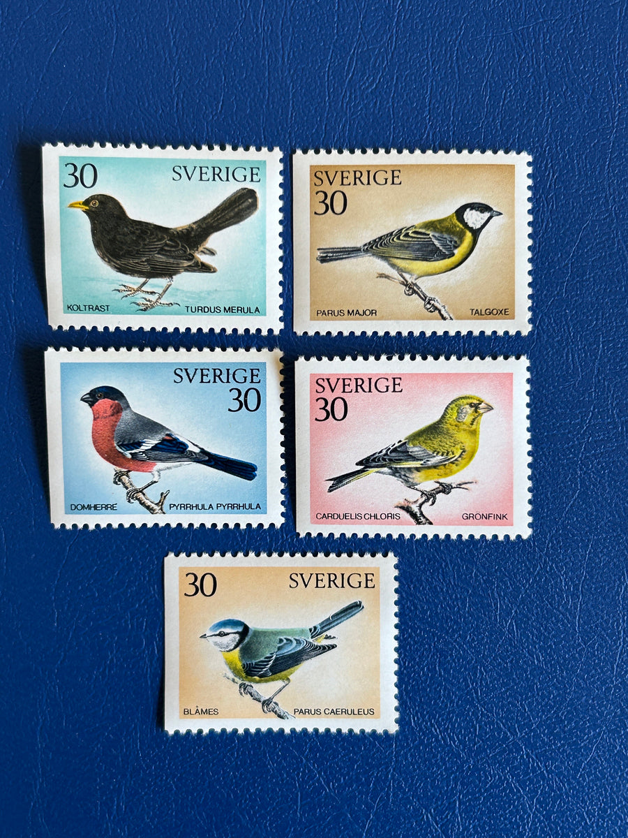 Sweden - Original Vintage Postage Stamps- 1970 - Birds - for the collector, artist or crafter