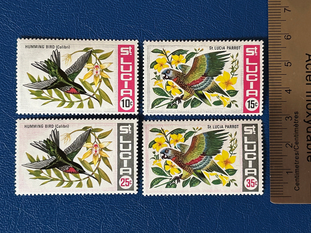 St Lucia - Original Vintage Postage Stamps - 1969 - Birds - for the collector, artist or crafter