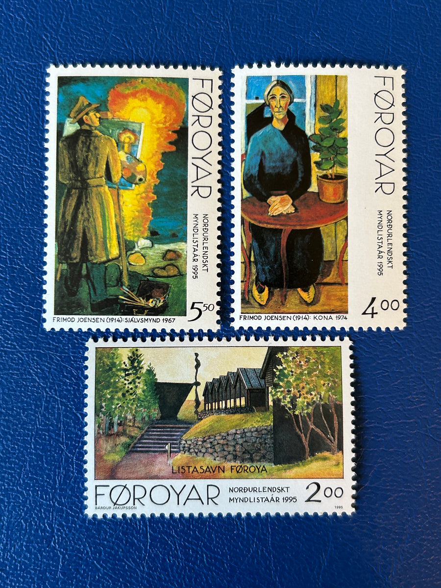 Faroe Islands- Original Vintage Postage Stamps- 1995 - Art - for the collector, artist or crafter