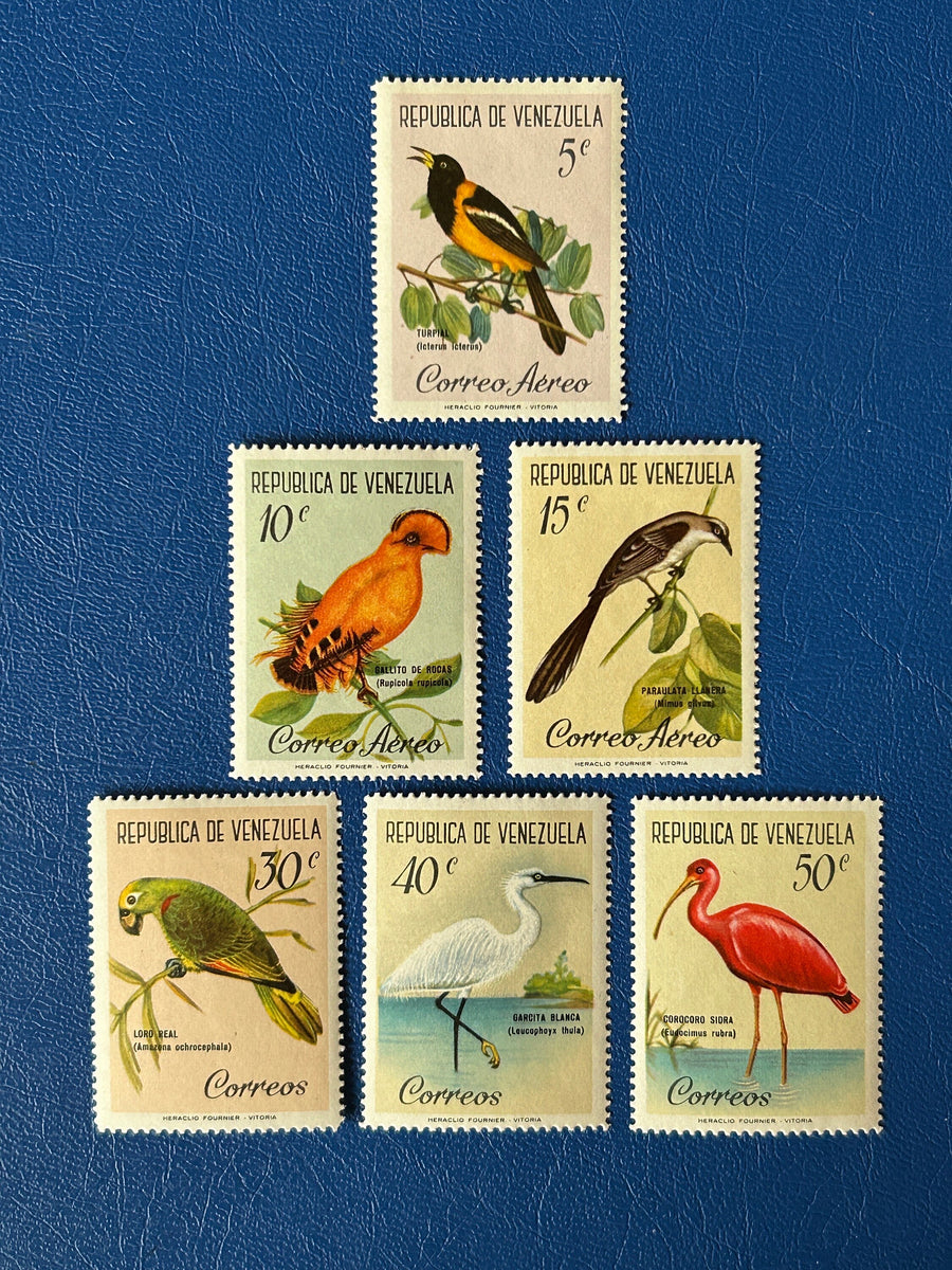 Venezuela - Original Vintage Postage Stamps- 1961 - Fauna: Birds - for the collector, artist or crafter