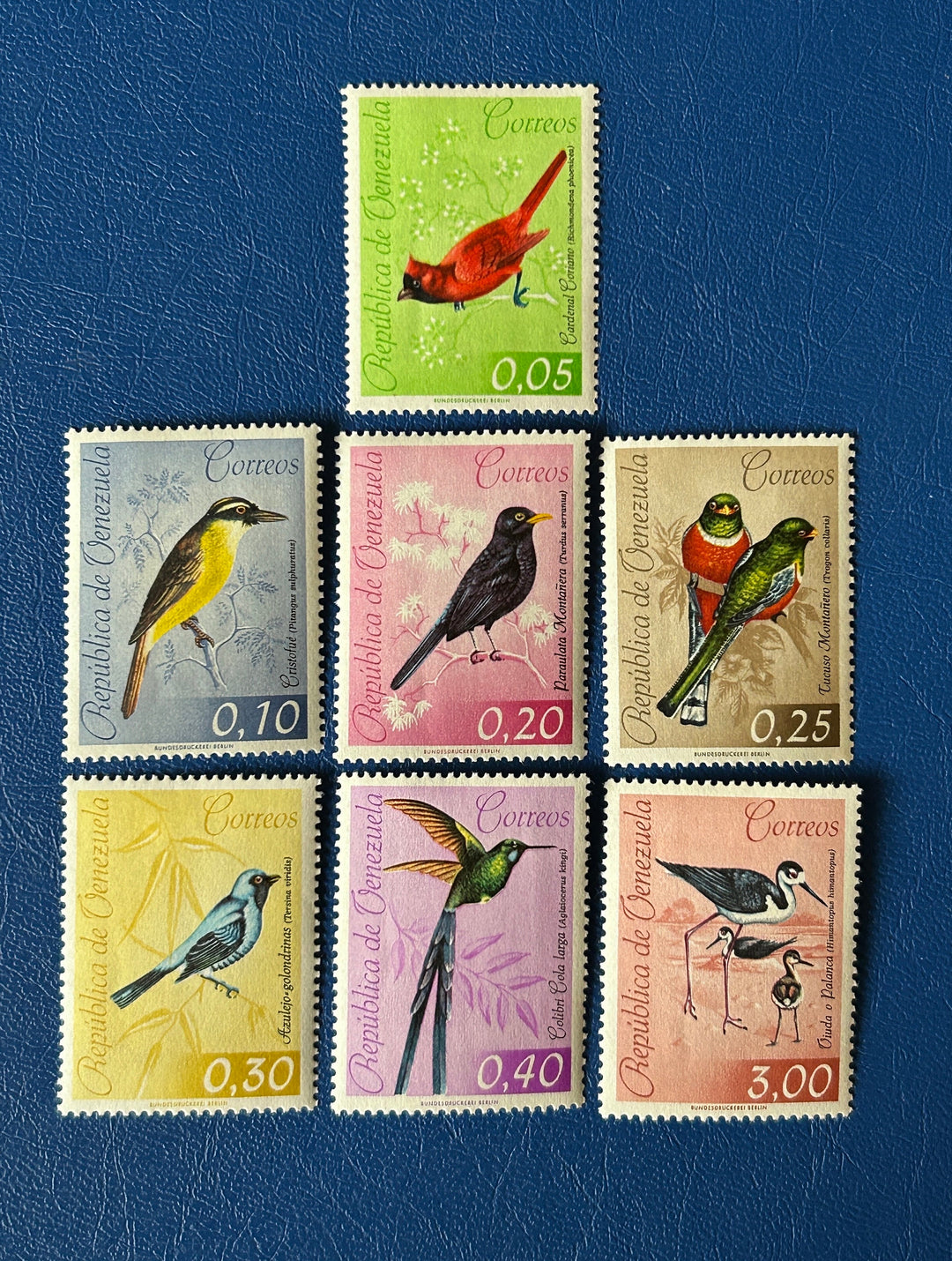 Venezuela - Original Vintage Postage Stamps- 1961 - Birds - for the collector, artist or crafter