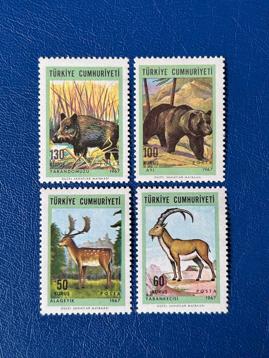 Turkey - Original Vintage Postage Stamps- Native Mammals - for the collector, artist or crafter - scrapbooks, decoupage