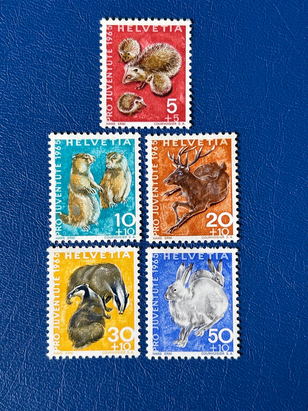 Switzerland - Original Vintage Postage Stamps- 1965 - Fauna - for the collector, artist or crafter