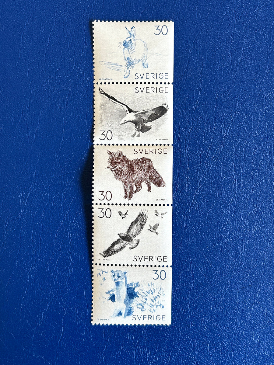 Sweden - Original Vintage Postage Stamps- 1958 - Fauna - for the collector, artist or crafter