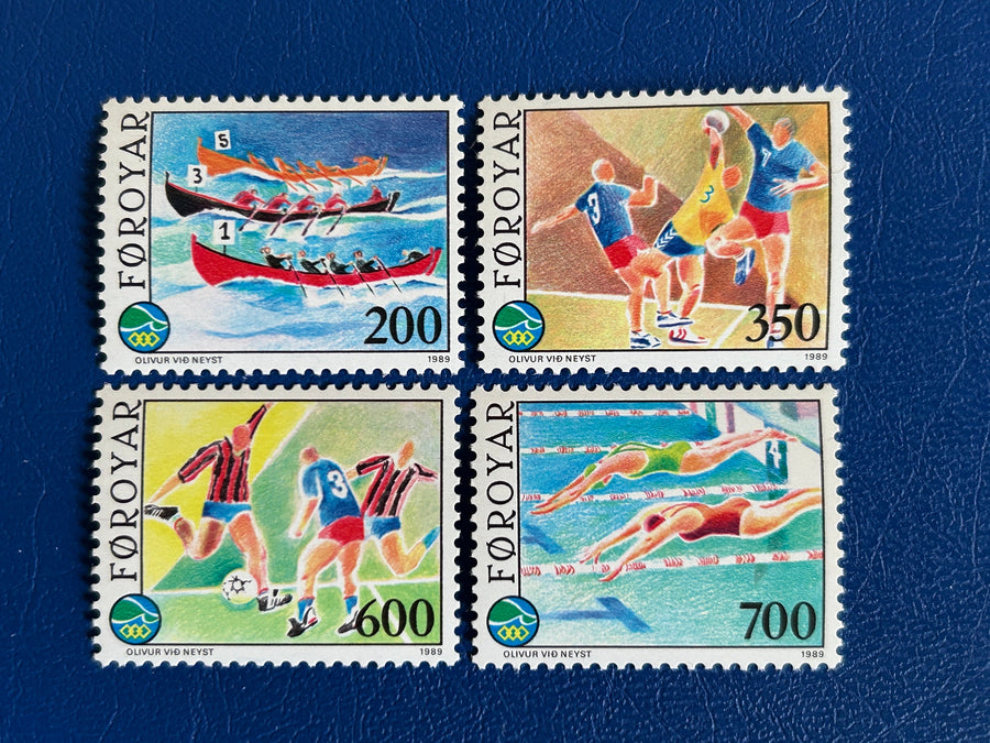 Faroe Islands- Original Vintage Postage Stamps- 1989 - Sports - for the collector, artist or crafter