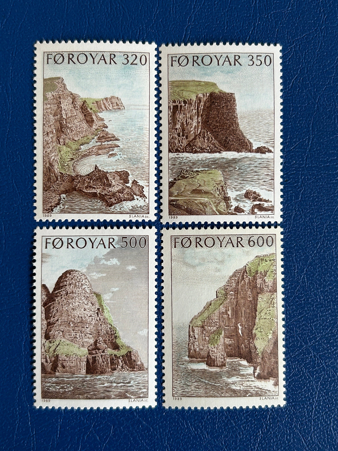 Faroe Islands- Original Vintage Postage Stamps- 1989 - Faroe Landscapes - for the collector, artist or crafter