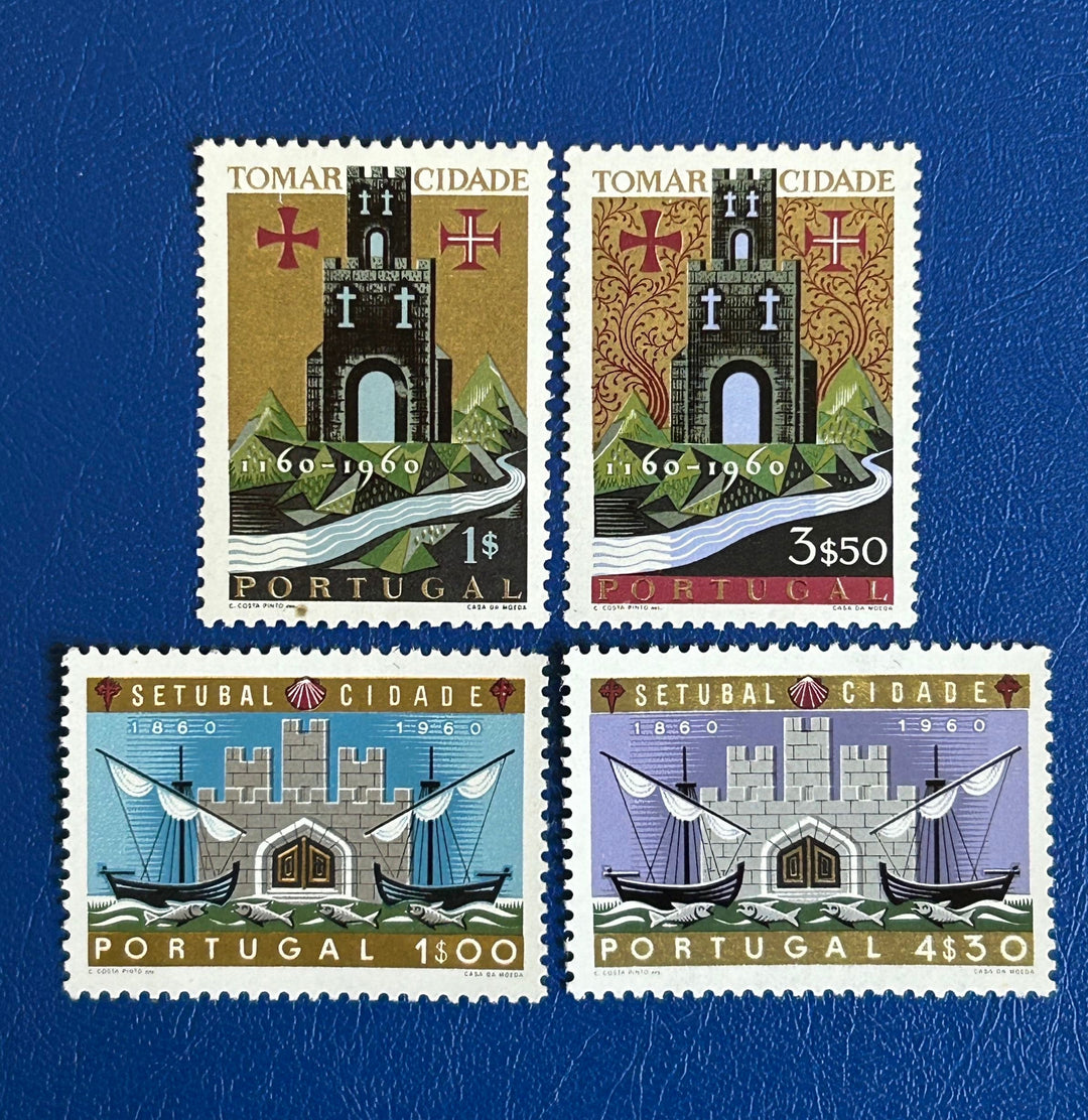 Portugal - Original Vintage Postage Stamps- 1961 - Centenary Setubal City - for the collector, artist or crafter