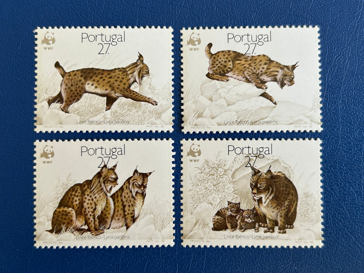 Portugal - Original Vintage Postage Stamps- 1988 - Nature Protection: Albanian Lynx - for the collector, artist or crafter