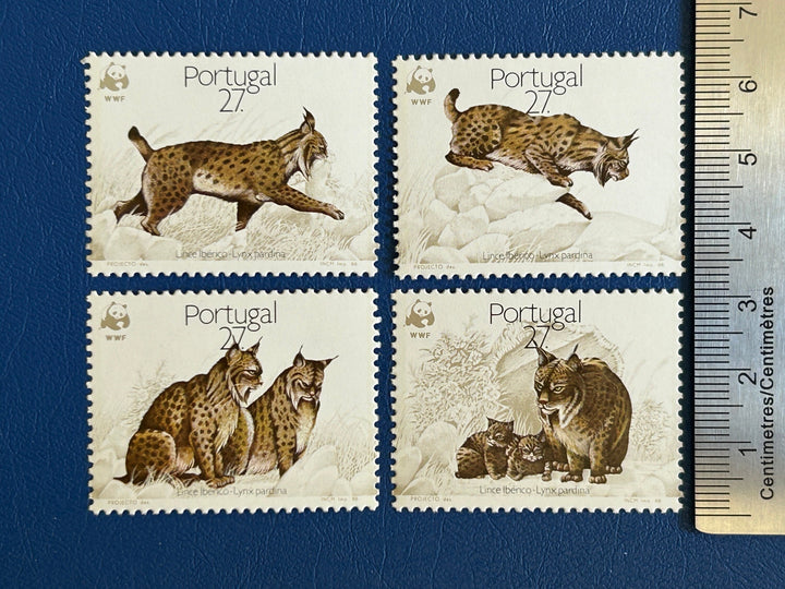 Portugal - Original Vintage Postage Stamps- 1988 - Nature Protection: Albanian Lynx - for the collector, artist or crafter