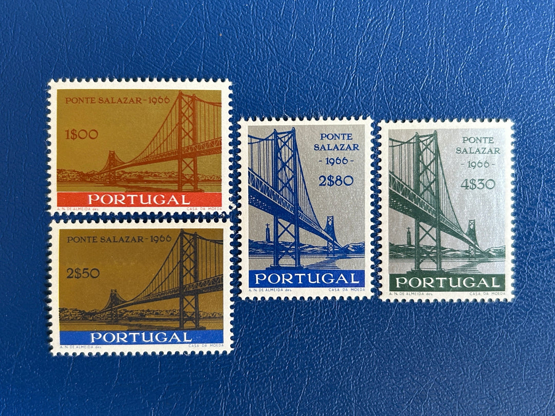 Portugal - Original Vintage Postage Stamps- 1966 - Salazar Bridge - for the collector, artist or crafter