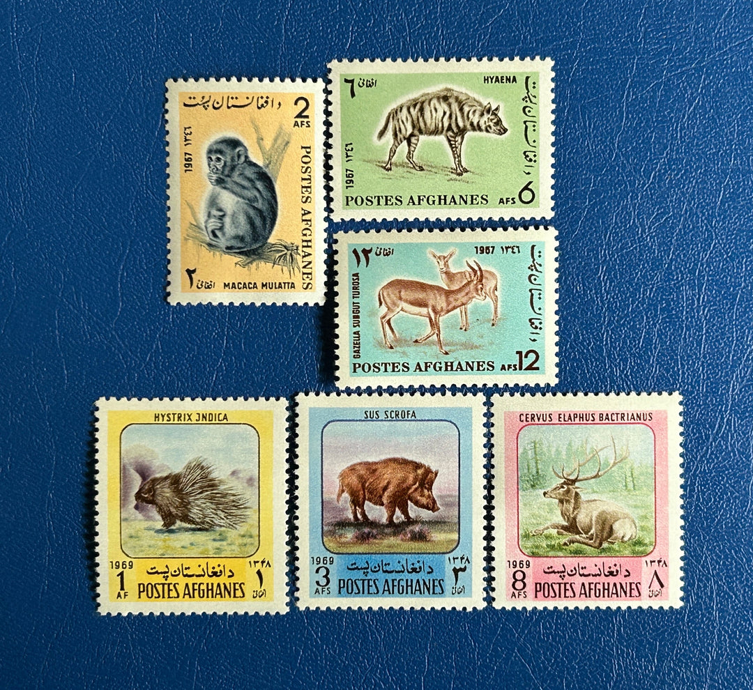 Afghanistan - Original Vintage Postage Stamps- 1967/69 - Fauna - for the collector, artist or crafter