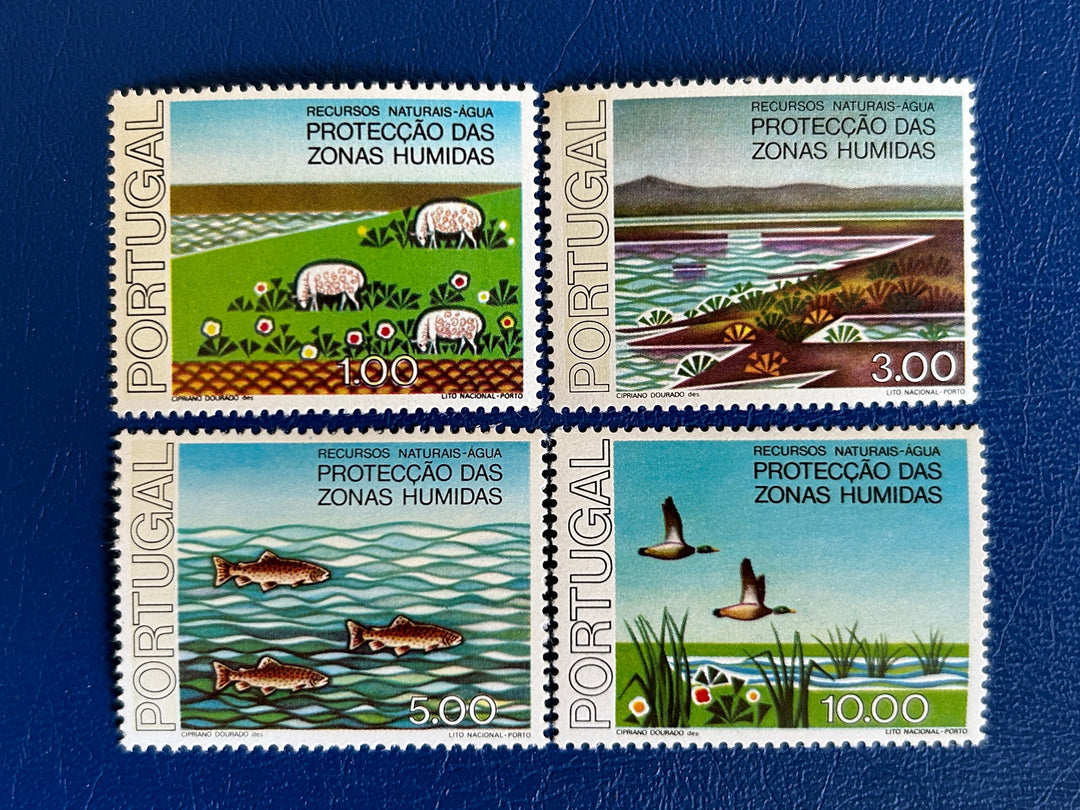 Portugal - Original Vintage Postage Stamps- 1976 - Wetland Protection - for the collector, artist or crafter