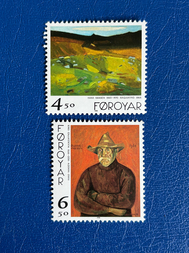 Faroe Islands- Original Vintage Postage Stamps- 1998 - Faroe Art - for the collector, artist or crafter
