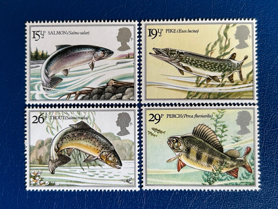United Kingdom - Original Vintage Postage Stamps - 1983 - British River Fish - for the collector, artist or crafter
