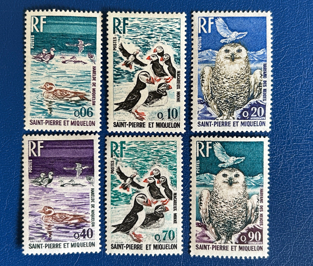 Saint-Pierre et Miquelon - Original Vintage Postage Stamps- 1973 - Birds - for the collector, artist or crafter