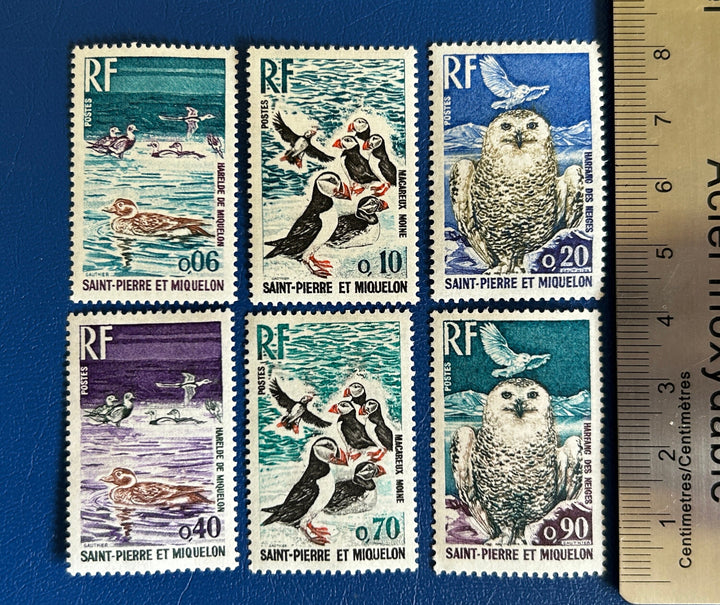 Saint-Pierre et Miquelon - Original Vintage Postage Stamps- 1973 - Birds - for the collector, artist or crafter