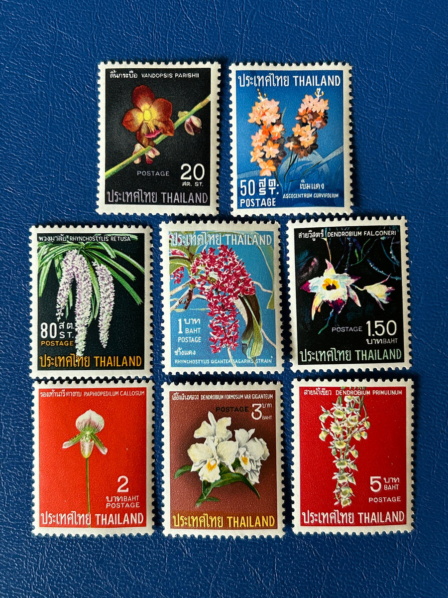 Thailand - Original Vintage Postage Stamps- 1967 - Orchids - for the collector, artist or collector