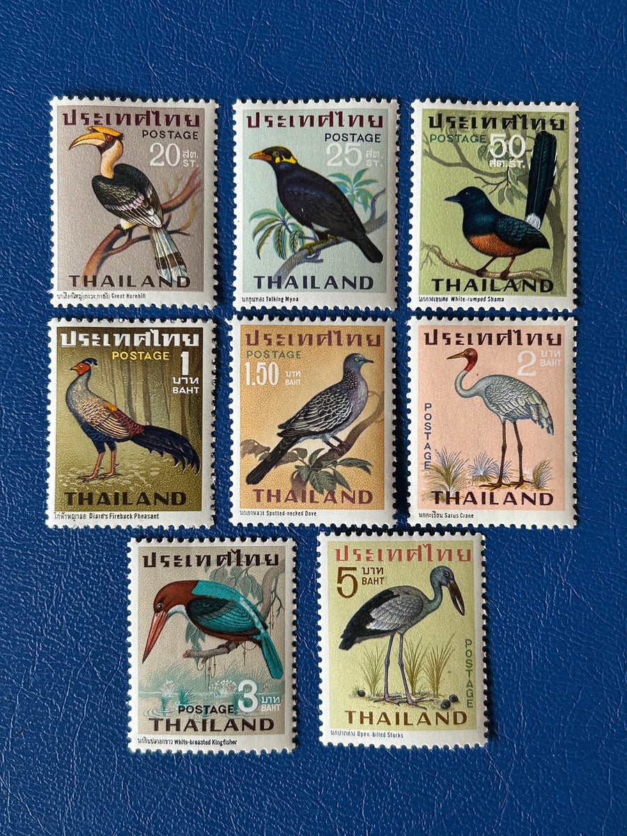 Thailand - Original Vintage Postage Stamps- 1967 - Birds - for the collector, artist or collector