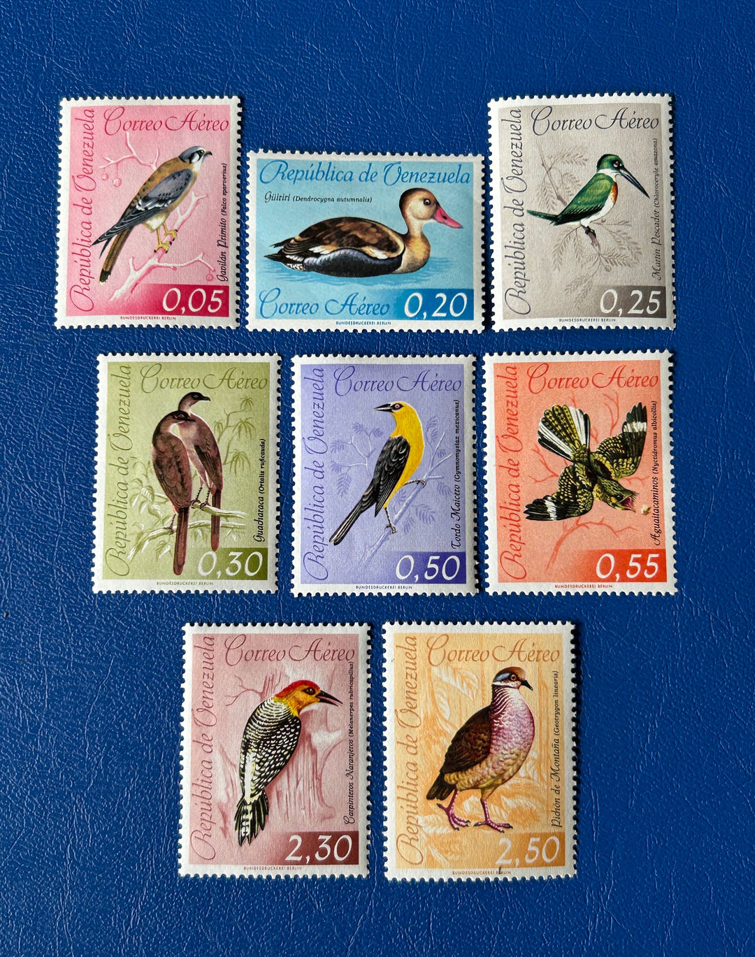 Venezuela - Original Vintage Postage Stamps- 1968 - Fauna: Birds - for the collector, artist or crafter