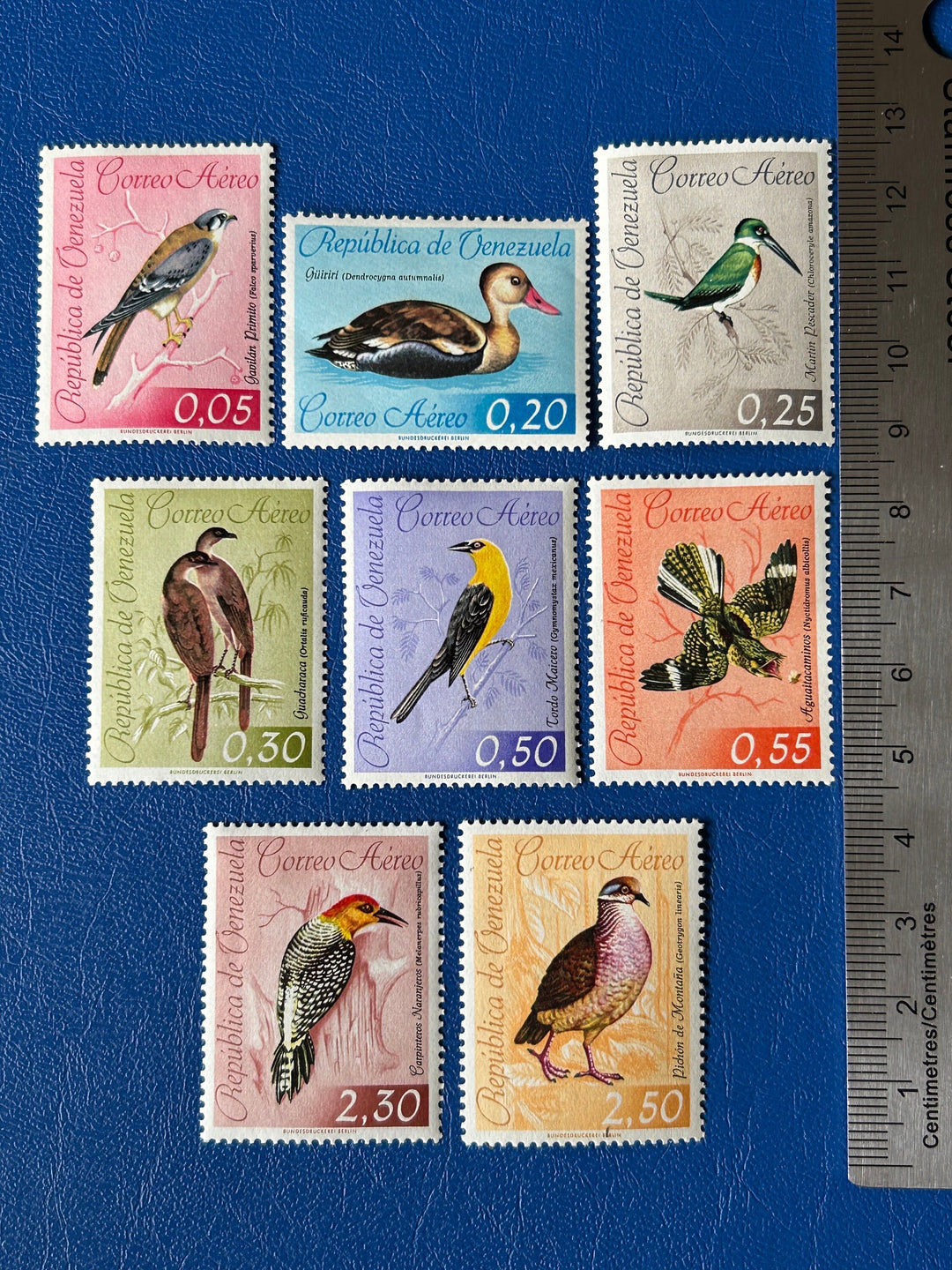 Venezuela - Original Vintage Postage Stamps- 1968 - Fauna: Birds - for the collector, artist or crafter