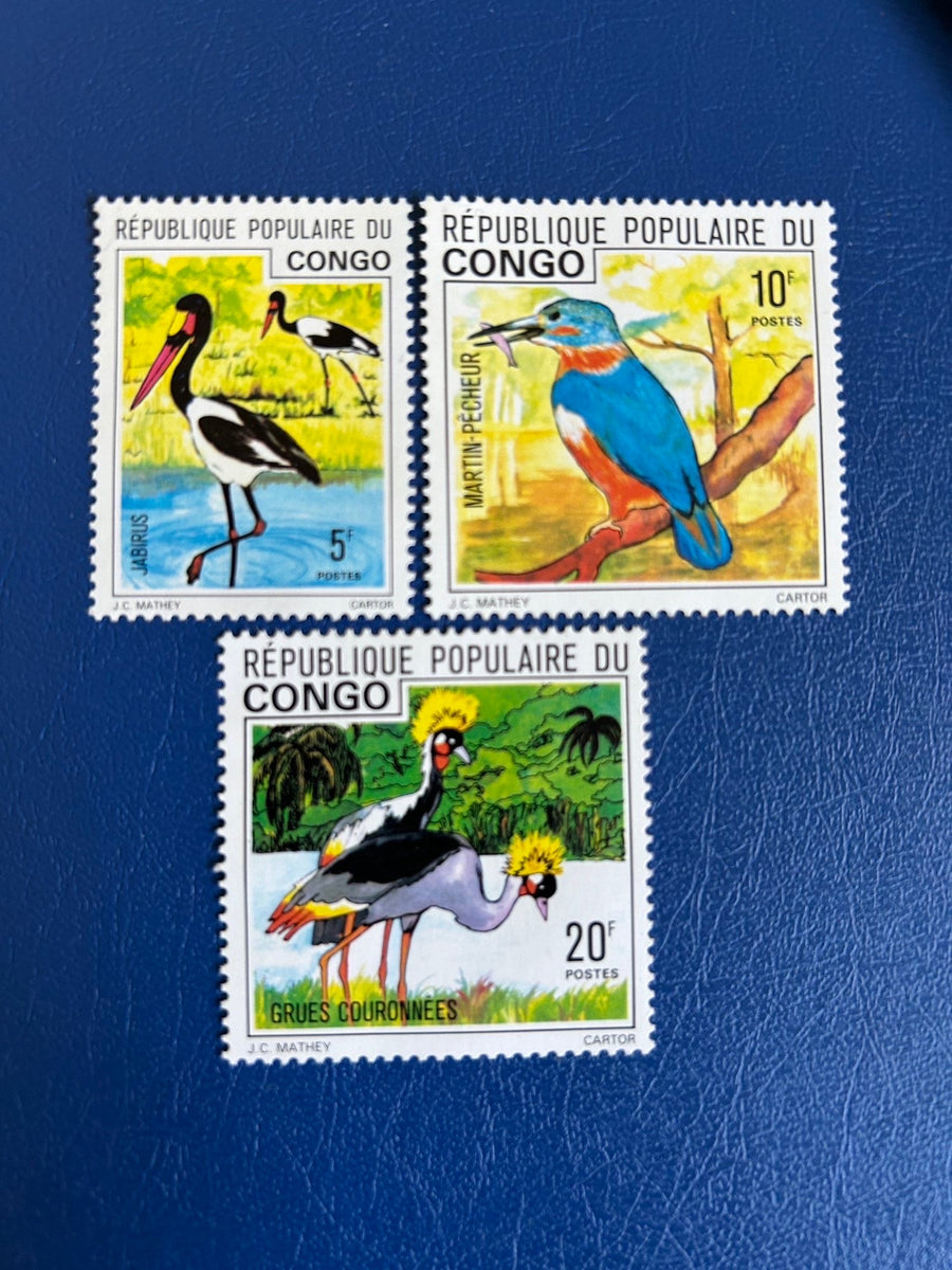 Congo - Original Vintage Postage Stamps- 1976 - Birds - for the collector, artist or crafter