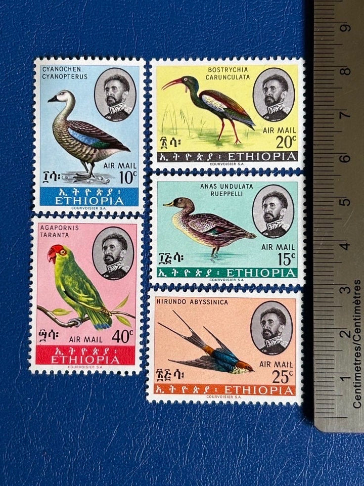 Ethiopia - Original Vintage Postage Stamps- 1967 - Birds - for the collector, artist or crafter