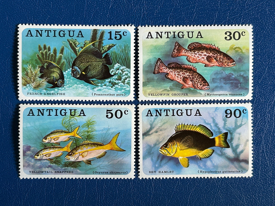Antigua - Original Vintage Postage Stamps - 1976 - Fish - for the collector, artist or crafter
