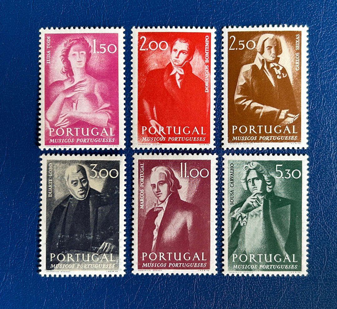 Portugal - Original Vintage Postage Stamps- 1974 - Portuguese Musicians - for the collector, artist or crafter