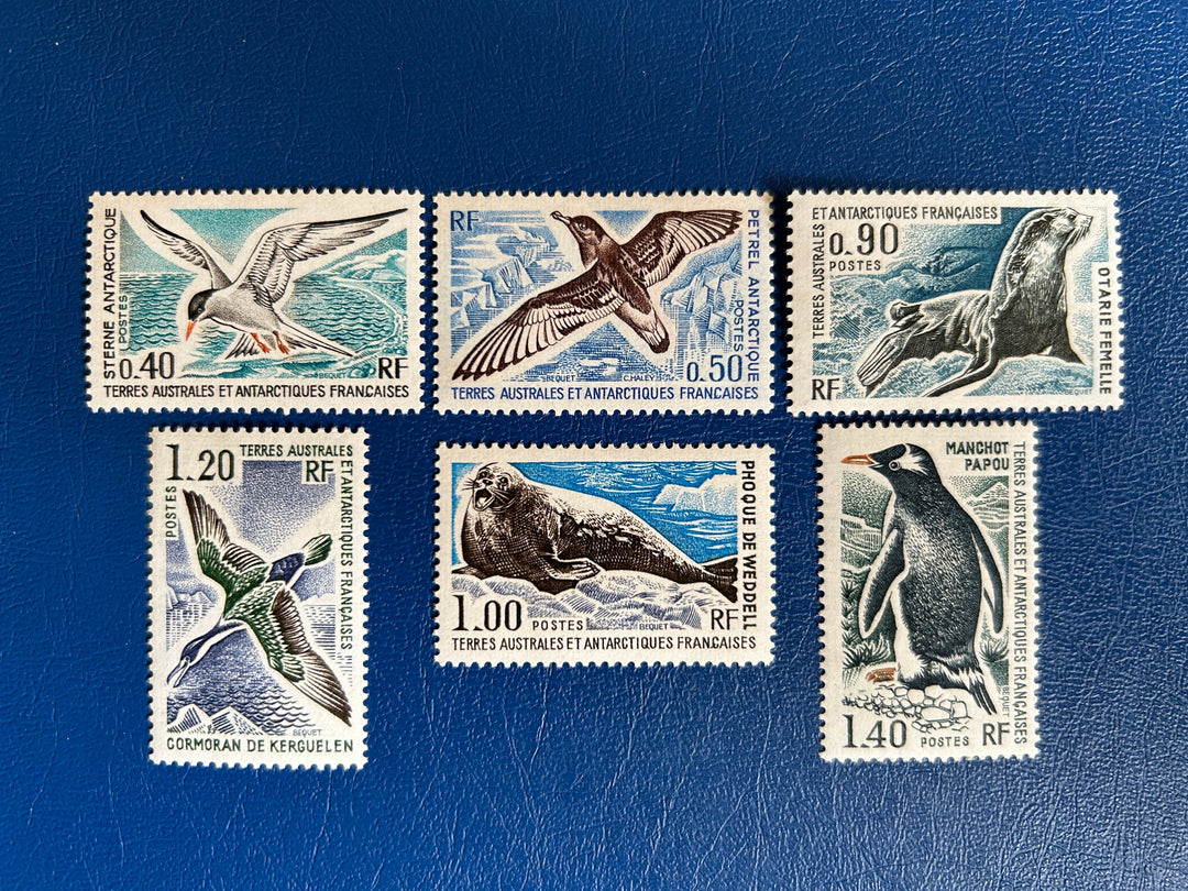 French Southern & Antarctic Lands - Original Vintage Postage Stamps- 1976 - Fauna - for the collector, artist or crafter