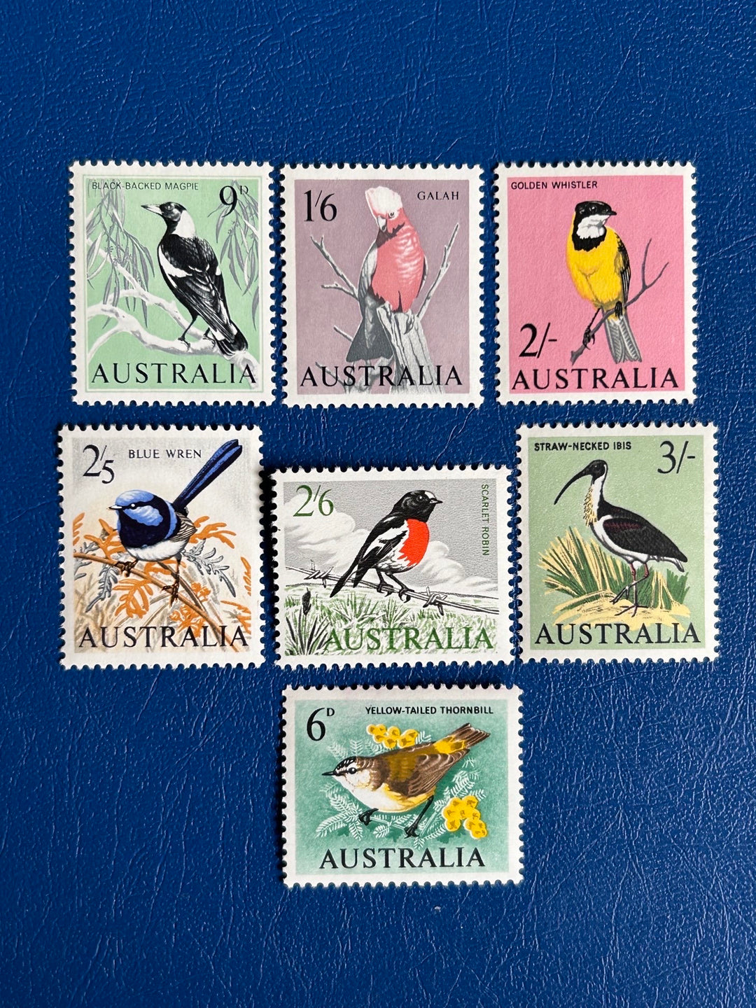Australia - Original Vintage Postage Stamps - 1966 - Australian Birds - for the collector, artist or crafter
