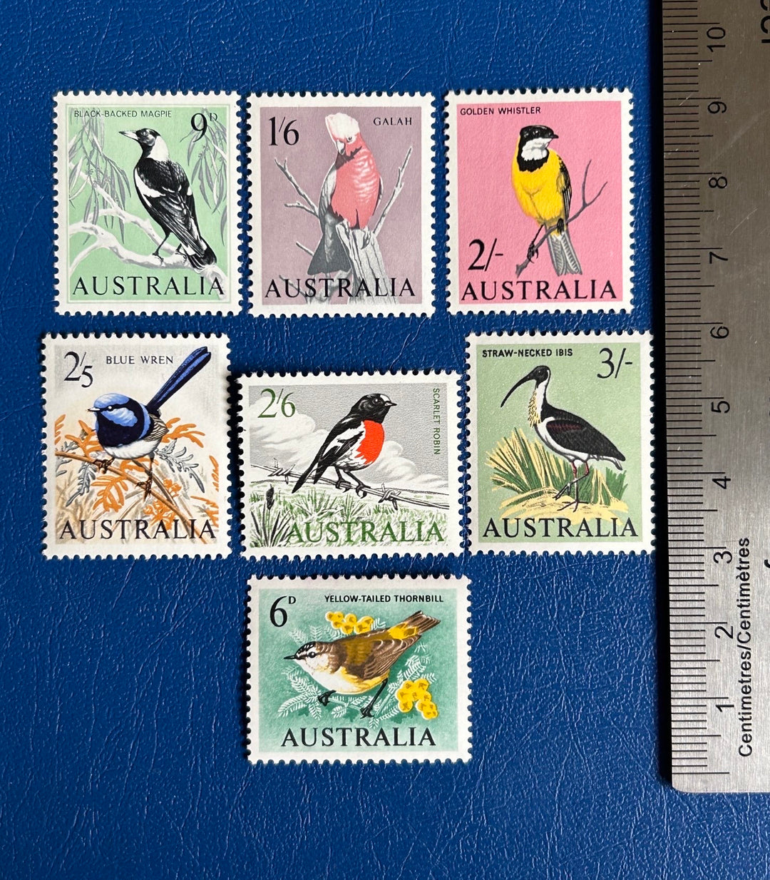 Australia - Original Vintage Postage Stamps - 1966 - Australian Birds - for the collector, artist or crafter